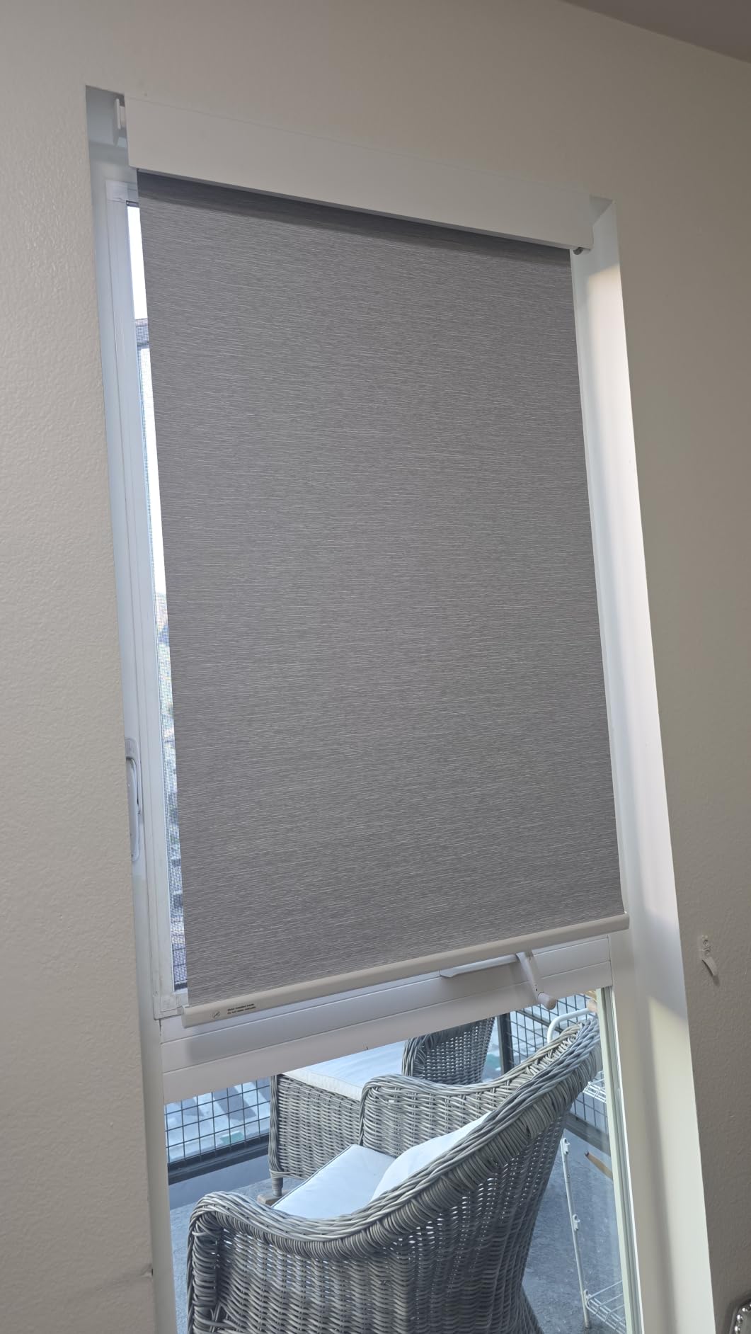 No-Drill Motorized Blackout Blinds with Remote, White, 34.5