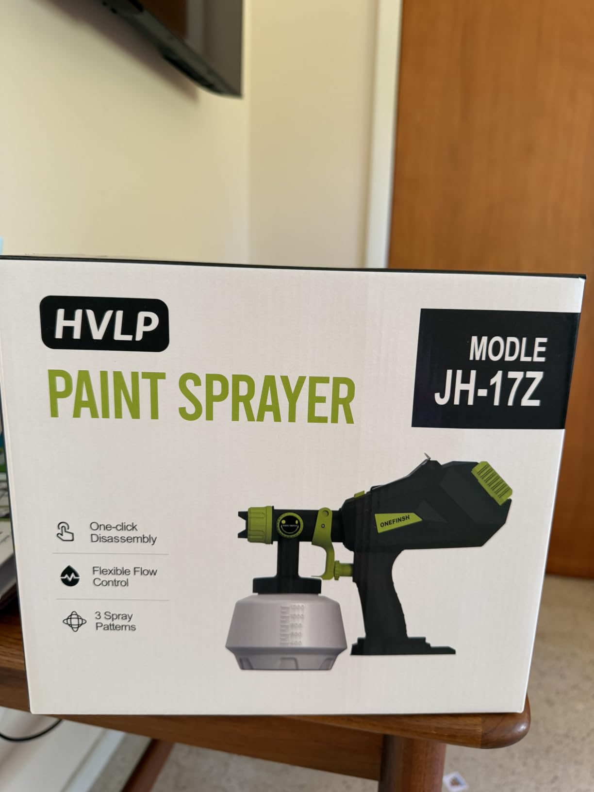 Cordless Paint Sprayer for Ryobi 18V Battery, Handheld HVLP Paint Gun with 3 Spray Patterns & 4 Nozzles, Ideal for DIY Projects, House Painting, Furniture & More (No Battery Included) customer photo 1
