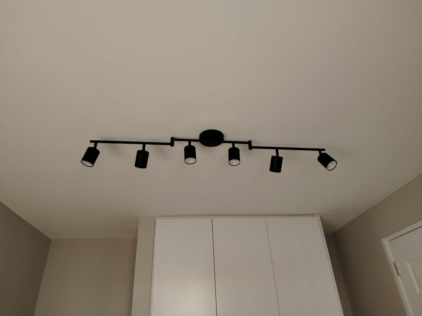 AUQUEE 8 Light Track Lighting Fixtures Ceiling, Matte Black Kichen Track Lighting Fixtures, Rotatable Light Heads, Adjustable Modern LED Track Lights for Kitchen/Hallway, No GU10 Bulb customer photo 2