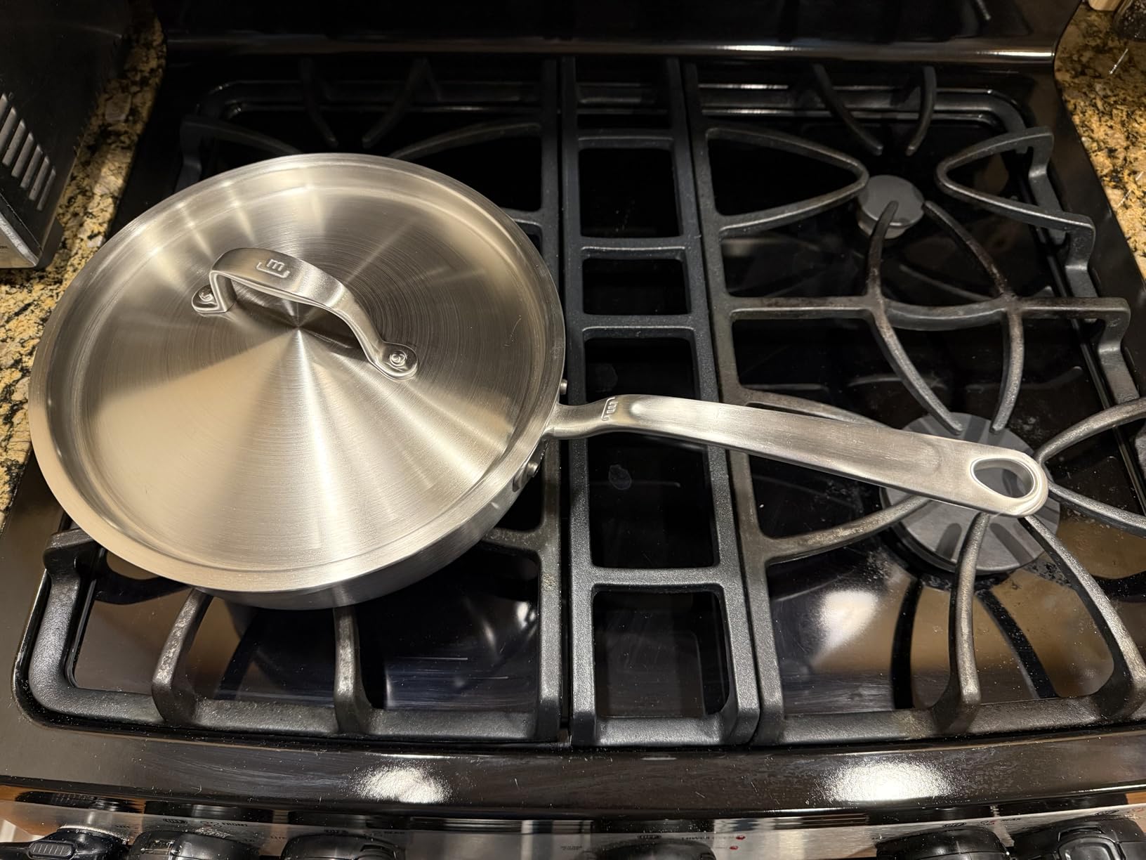 Made In Cookware - 3 QT CeramiClad Non Stick Saucier with Lid (Stainless Handle)- 5-Ply Stainless Clad with Stay-Cool Handle - Professional Cookware - Crafted in Italy - Induction Compatible customer photo 1