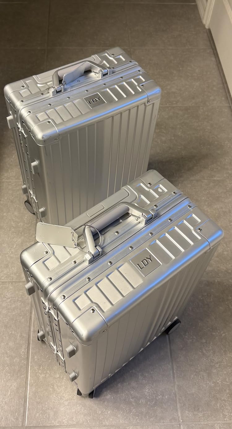UrbanExplorer All Aluminum Carry On Luggage 22x14x9 Airline Approved Heavy Duty Hard Shell Suitcases Zipperless Suitcase with TSA Lock, Sliver, 20 Inch customer photo 1