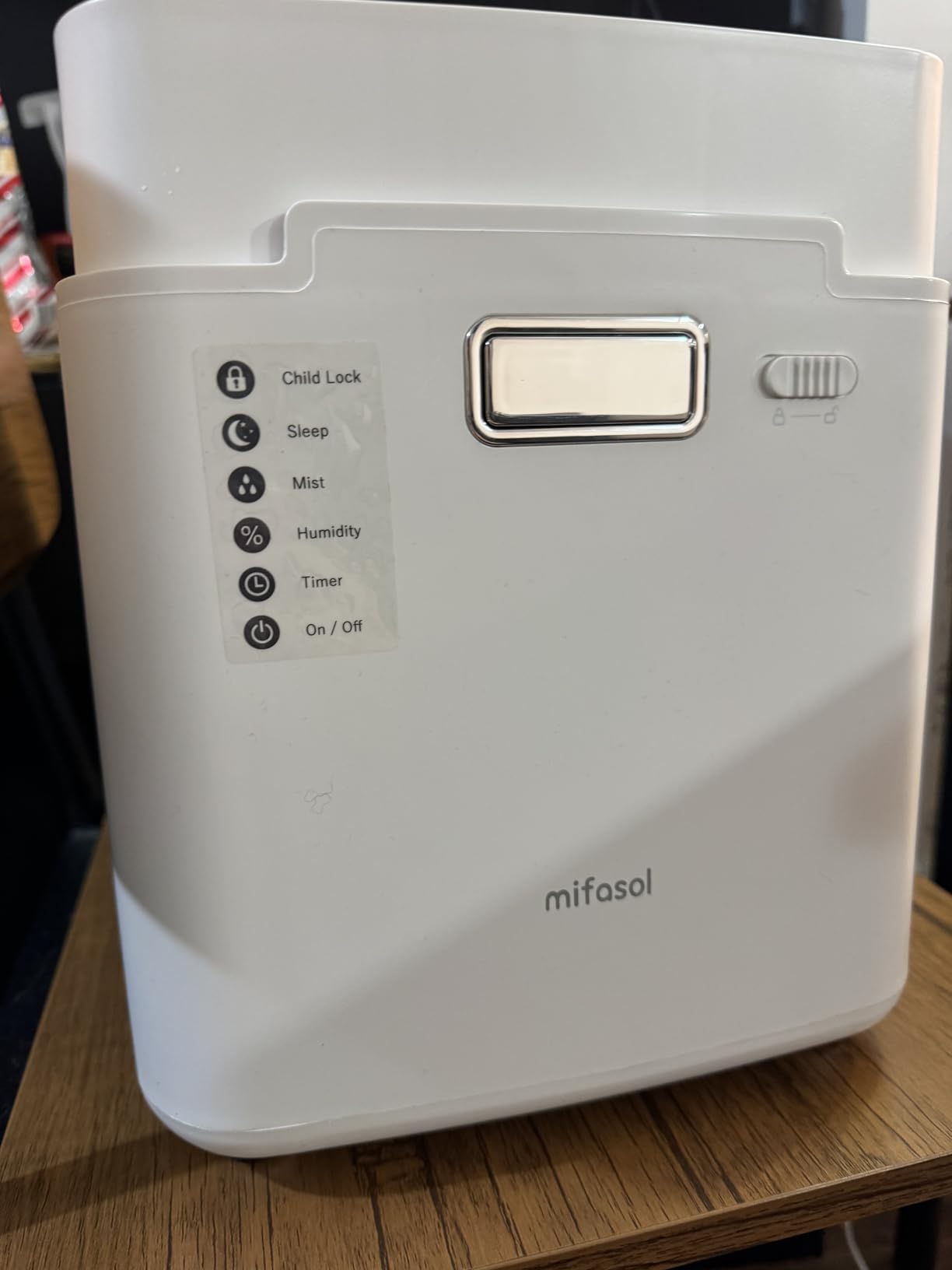 Mifasol Stainless Steel Humidifier, Warm Mist Humidifier 3.3L/0.87Gal, Steam Humidifier Large Room for Home 800 sq ft, Easy to Clean Healthy Humidifiers for Bedroom Living Room Office customer photo 1