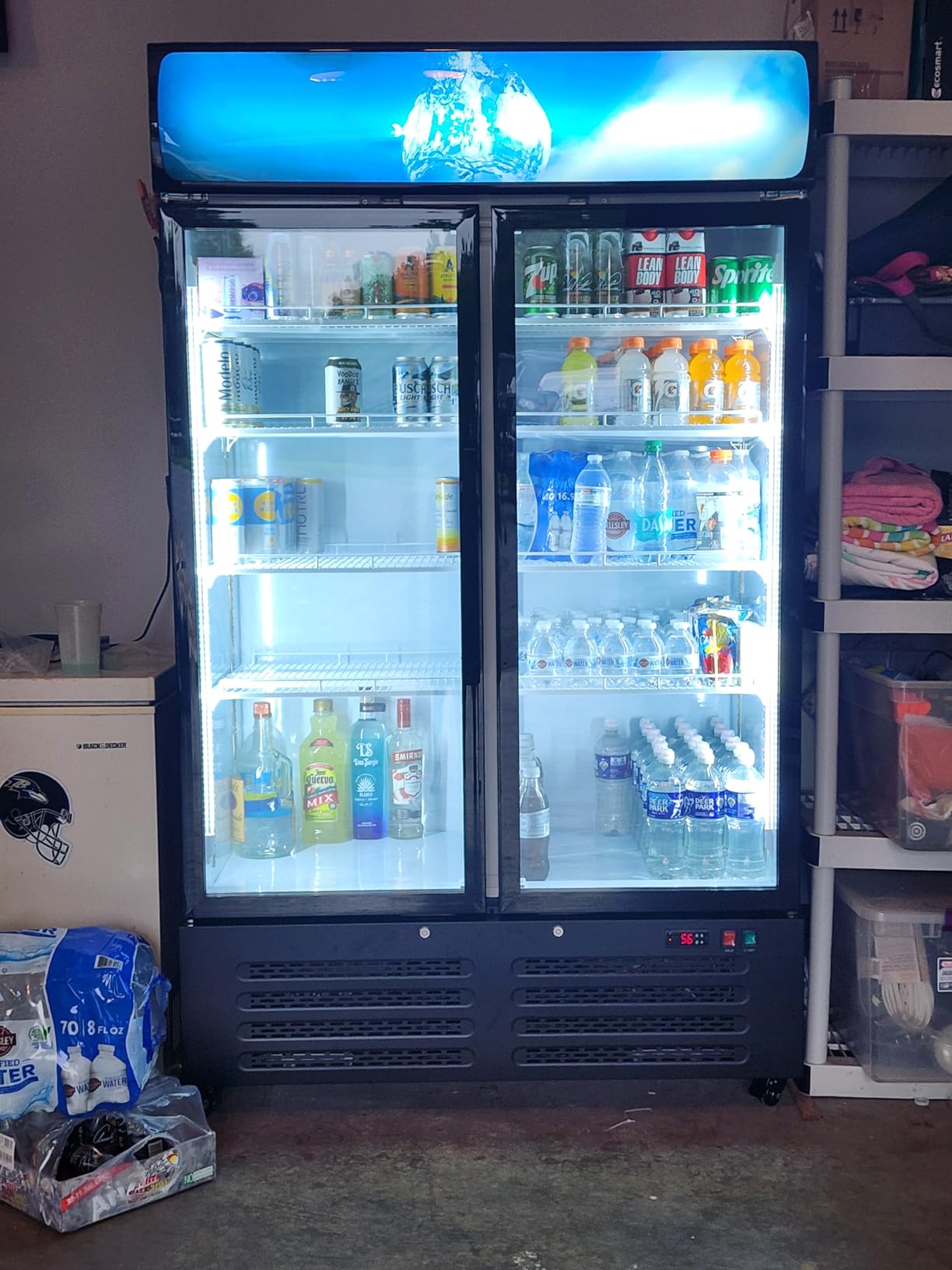Mojgar Commercial Refrigerators, 28 Cu.Ft Beverage Fridge with 2 Glass Door customer photo 2