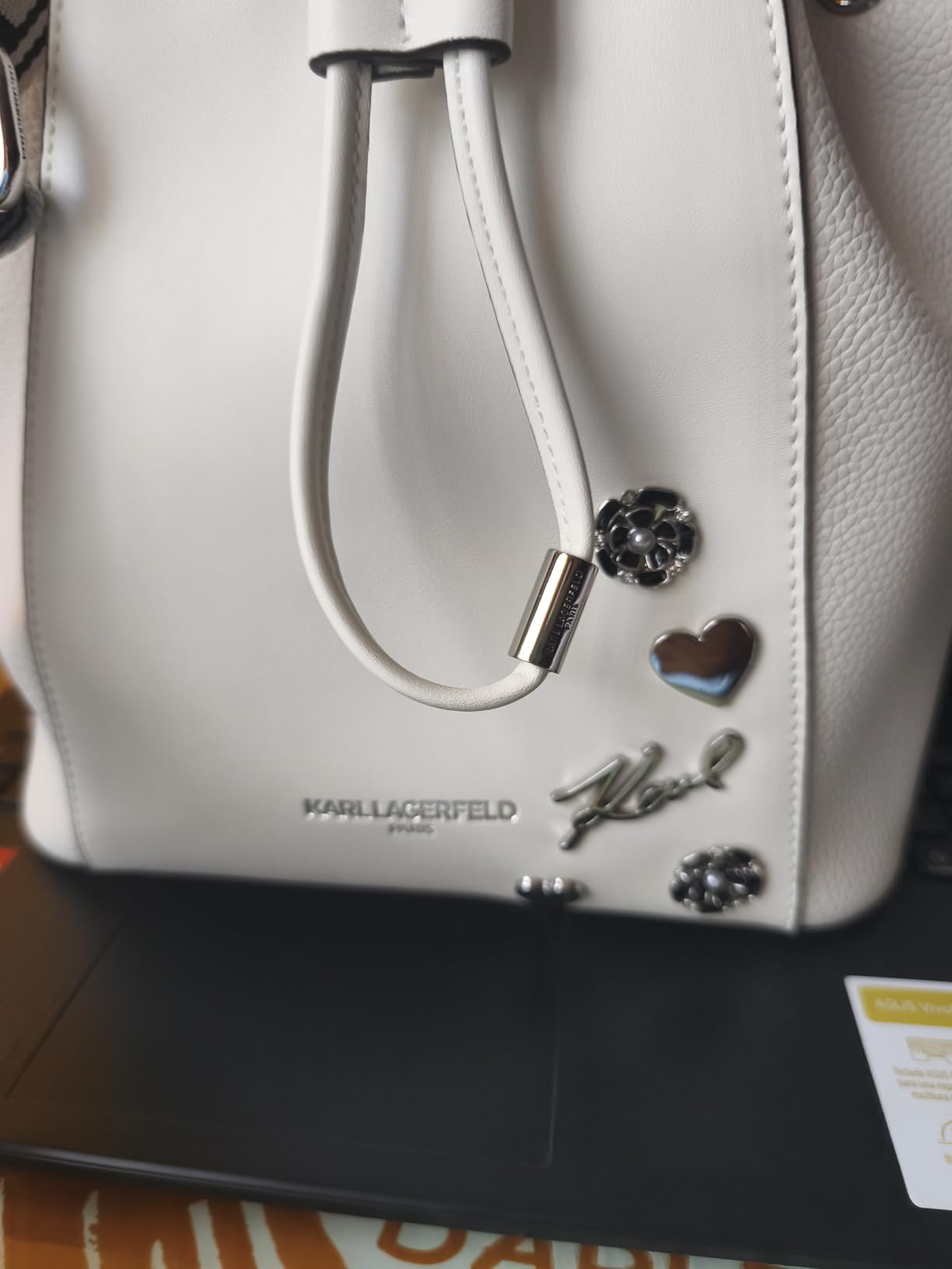 KARL LAGERFELD Women's Adele Bucket Bag Handbag customer photo 2