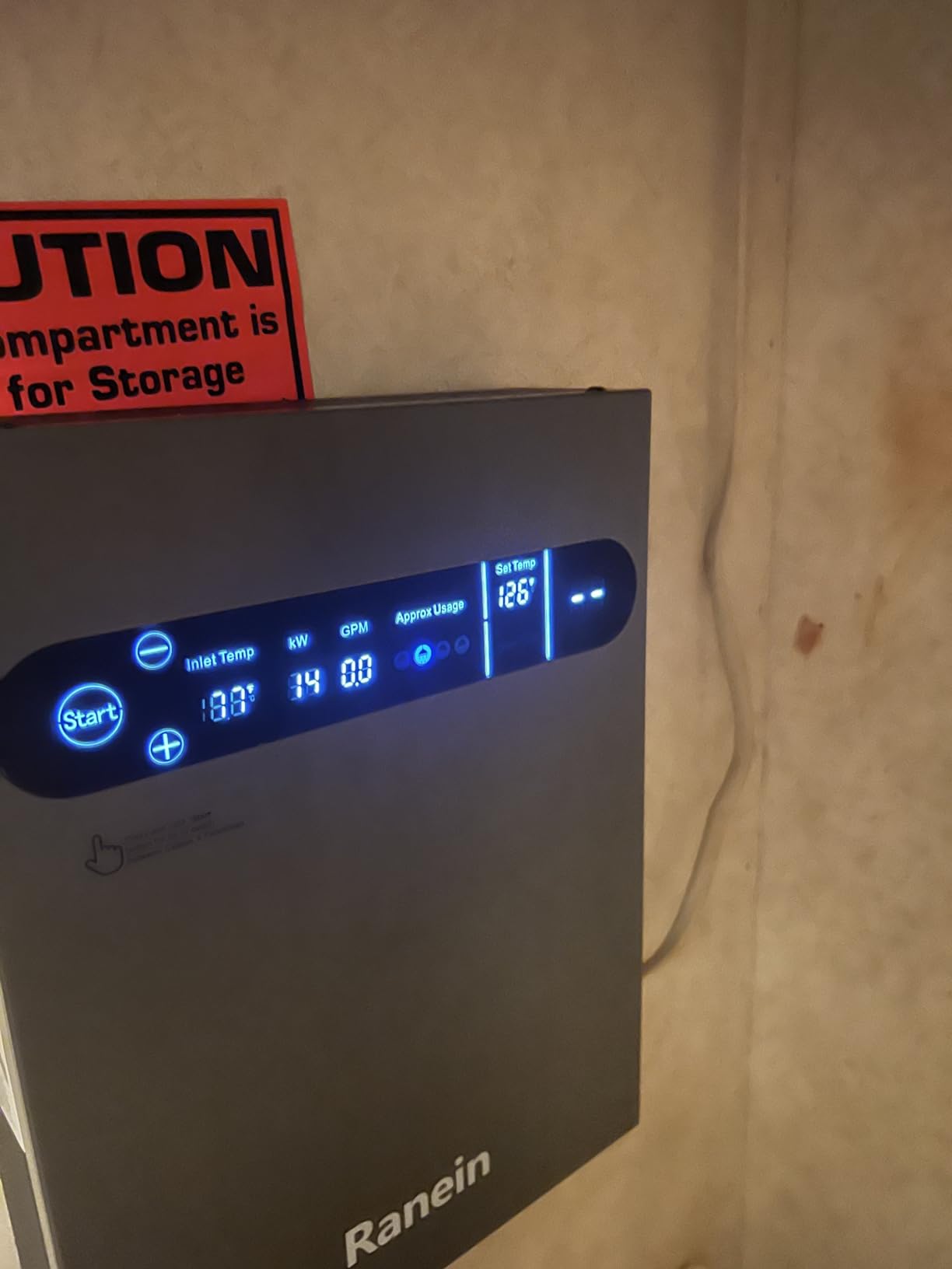 Ranein 8kW Tankless Electric Water Heater, 240V, LED Display customer photo 1