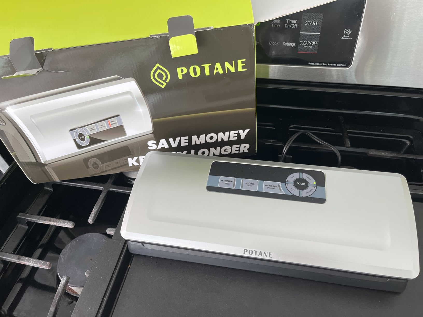 Next Gen Vacuum Sealer Machine, Potane Double Pump Food Vacuum Saver With Smart Visual Status System, Full Auto/Manual Functions, Built-in Safety Cutter&Guided Seal Bar, Start Kit Bags to Seal a Meal customer photo 2
