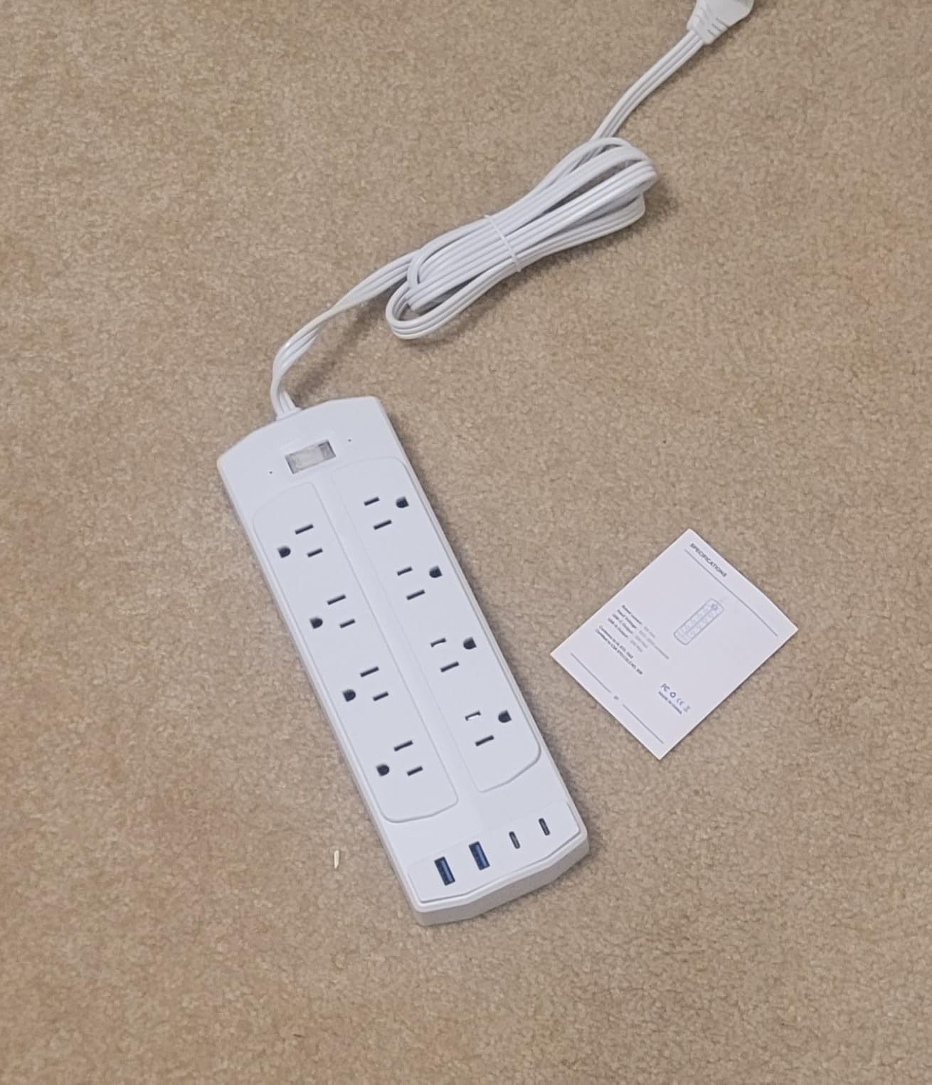 Smart Power Strip, Yozisital Charging Station with 6 Smart Outlets and 4 USB Ports, 5FT Flat Plug Extension Cord for Home Office, Compatible with Alexa & Google Home customer photo 1