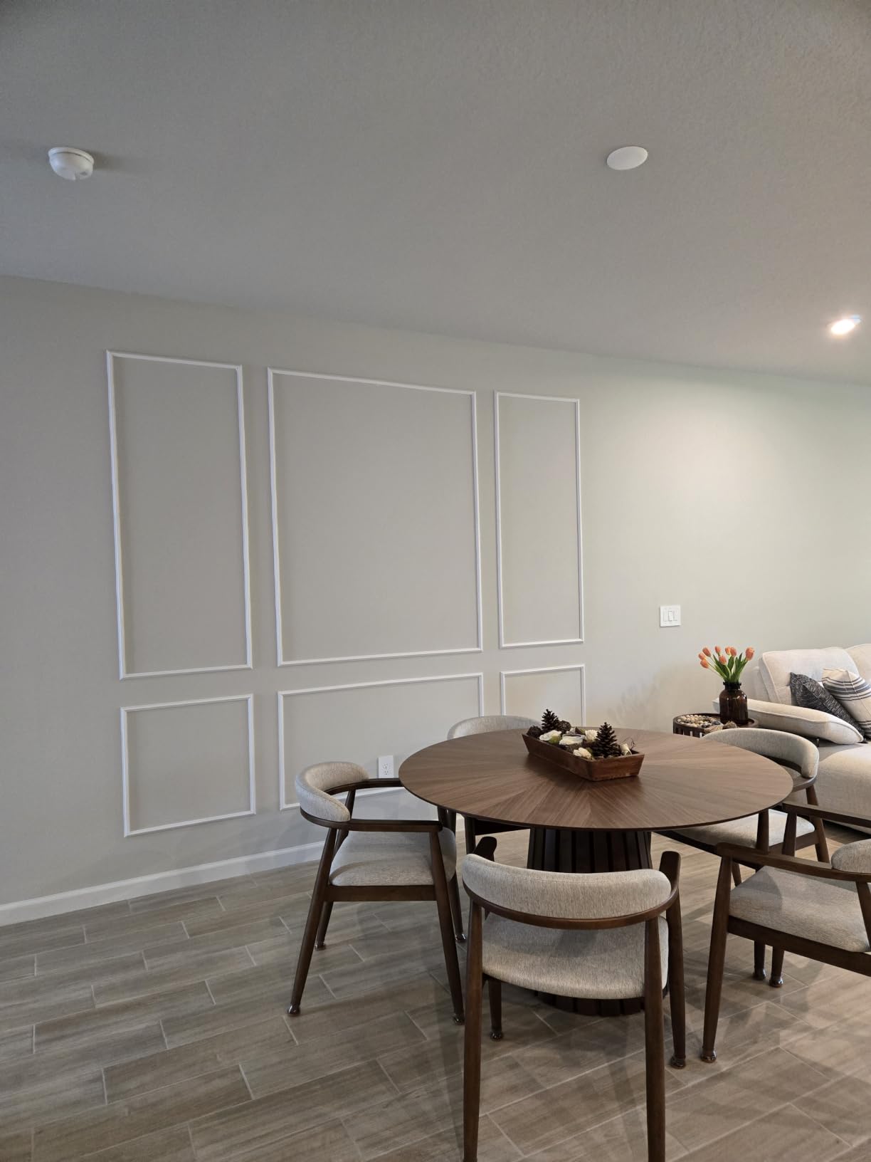 3 Set Peel and Stick Wall Molding Kit,Pre Cut Wainscoting Panels,24x60in customer photo 2