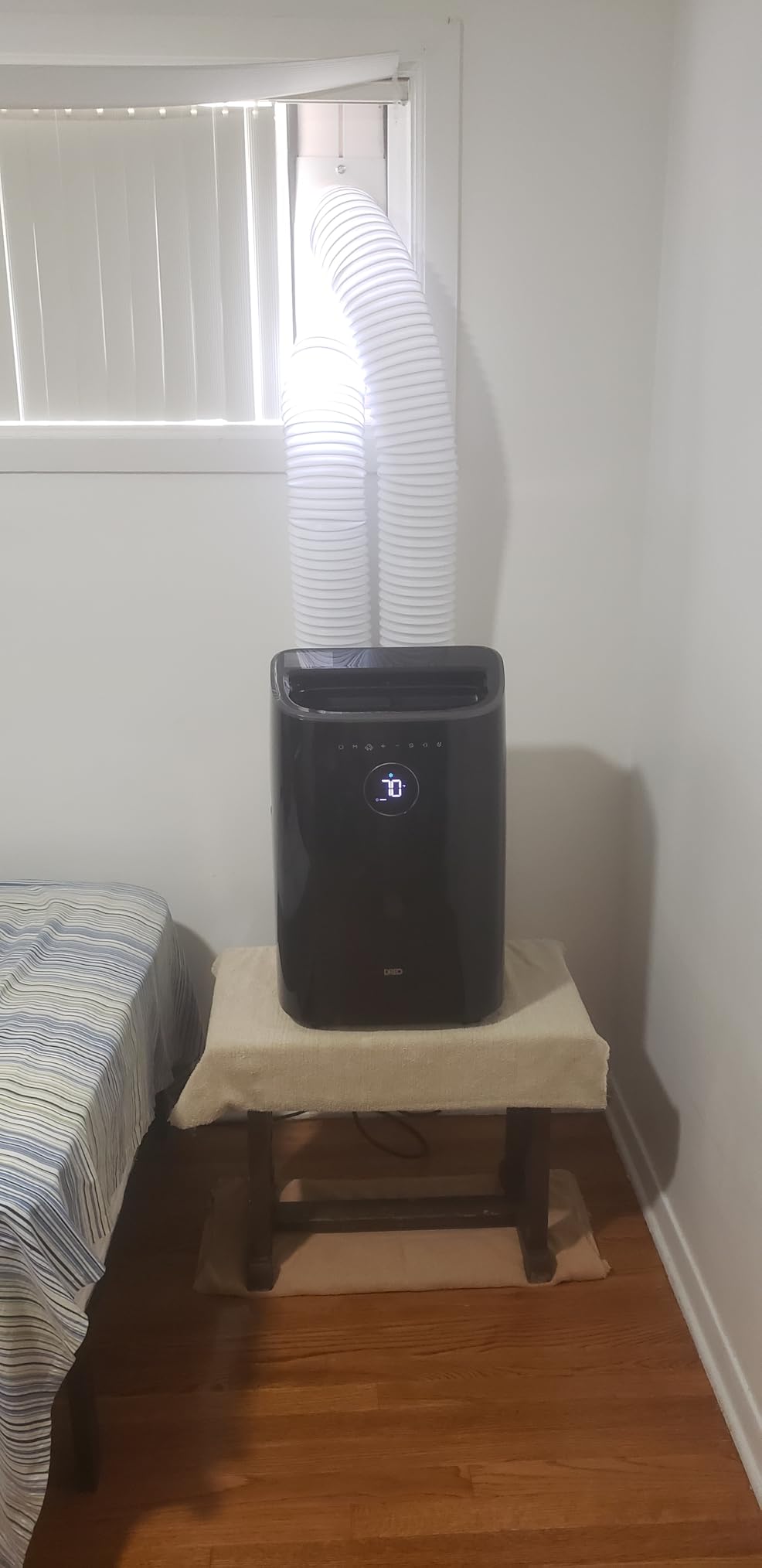 DREO Portable Air Conditioner 319S, 10000 BTU ASHRAE (6000 BTU DOE) Smart AC Unit for Bedroom with Drainage-free Cooling, Fan&Dehumidifier 3 in 1, APP/Voice/Remote, Quiet Standing AC for Room Indoors customer photo 1
