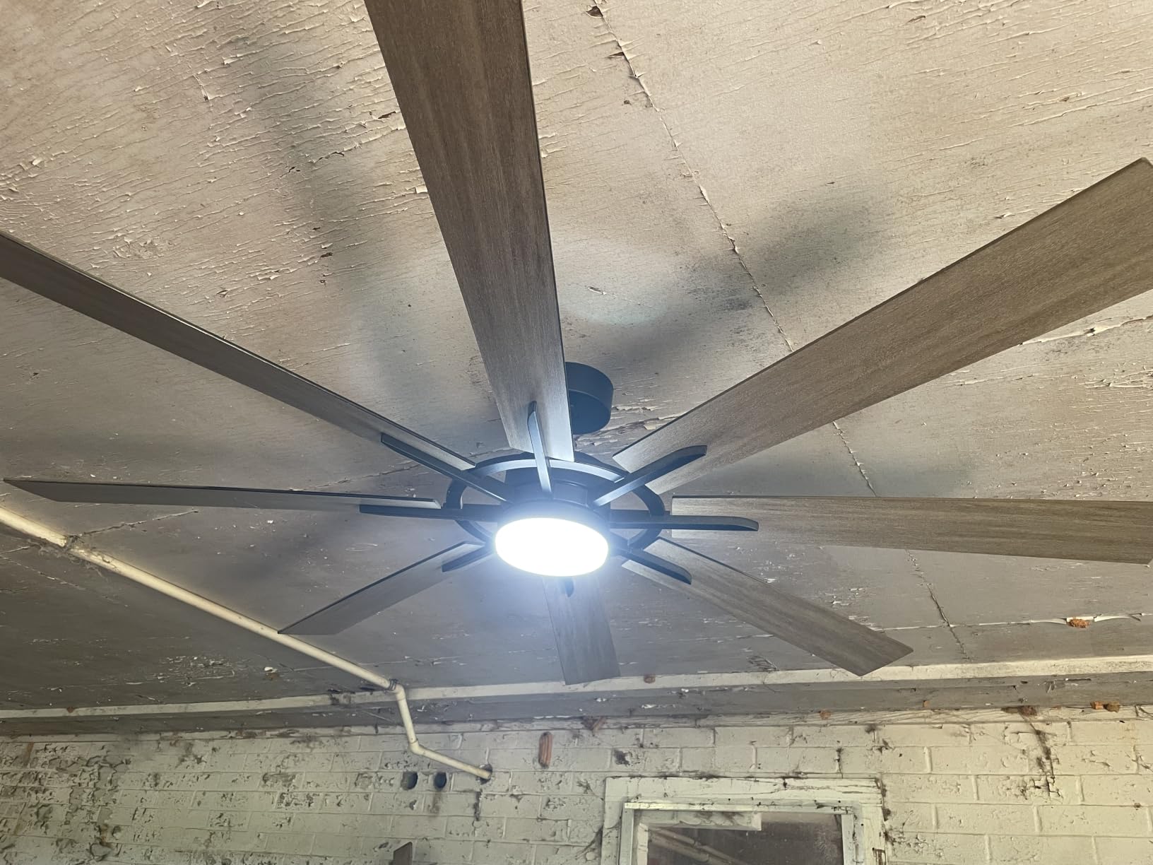 Large Ceiling Fans with Lights: Modern 72 Inch 8 Blade Outdoor Ceiling Fan with Remote Control - Dimmable Black Big Fan Light Indoor Reversible 6 Speed Quiet DC Motor customer photo 2