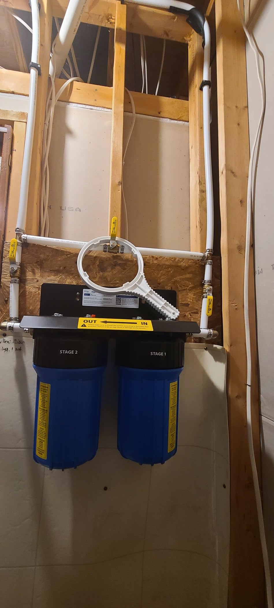 iSpring PFAS & Heavy Metals Whole House Water Filter System, SGS-Tested to Reduce 99% PFAS, 2-Stage Filtration Removes Lead, Heavy Metals, Chlorine, Sediment & Odor, 1