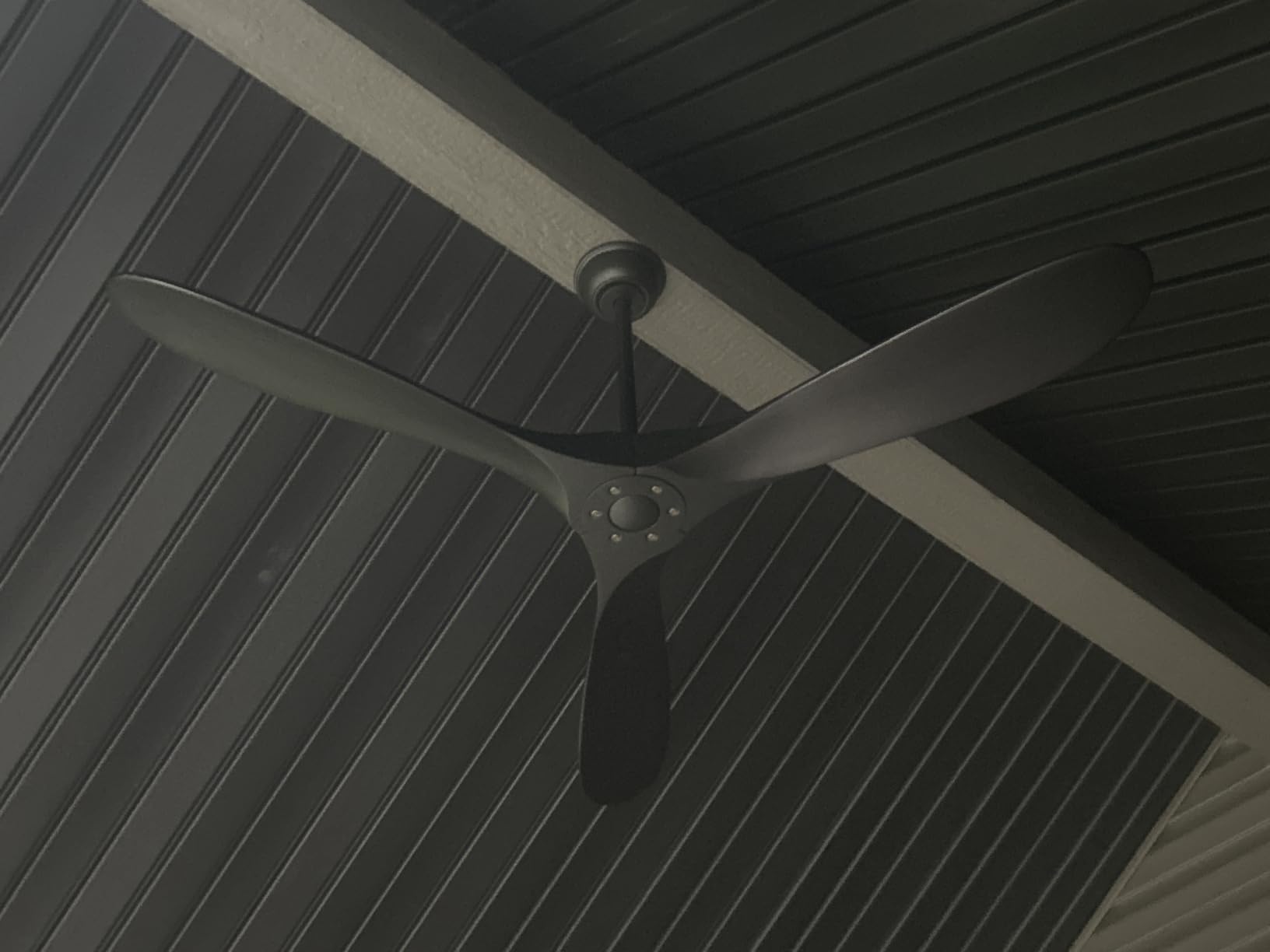Ceiling Fans No Light, 84 Inch Extra Large Ceiling Fan with Remote, 3 Wood Blades DC Motor, High CFM,Propeller Outdoor Ceiling Fan for Patios Bedroom,Deep Walnut customer photo 1