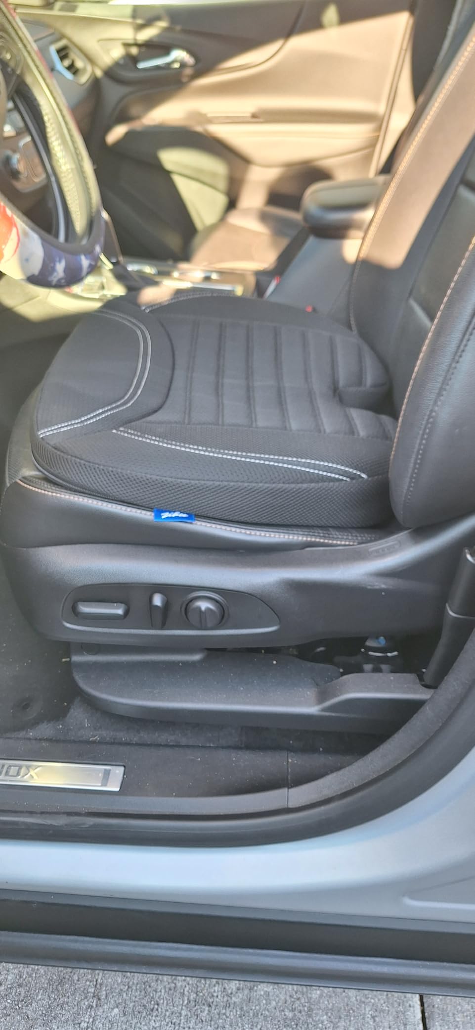 ZIKEE Wedge Car Seat Cushion for Tailbone Pain Relief & Better Visibility, Ergonomic Memory Foam Seat Cushion for Car with Breathable Channel Design, Fits Car, SUV, Truck, Non-Slip Mesh Cover customer photo 2
