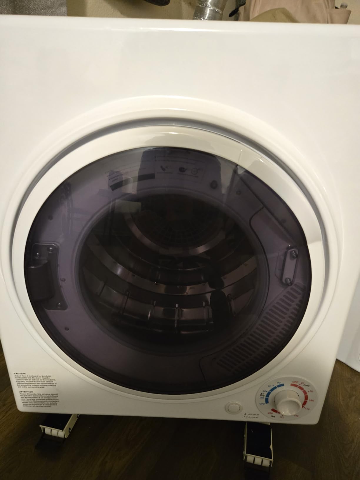 CTT 3.5 cu.ft Portable Dryer for Apartments,1500W Compact Dryer with 4 Drying Modes,120V Electric Dryers for Laundry, Apartments, RVs, Dorms, Black customer photo 2