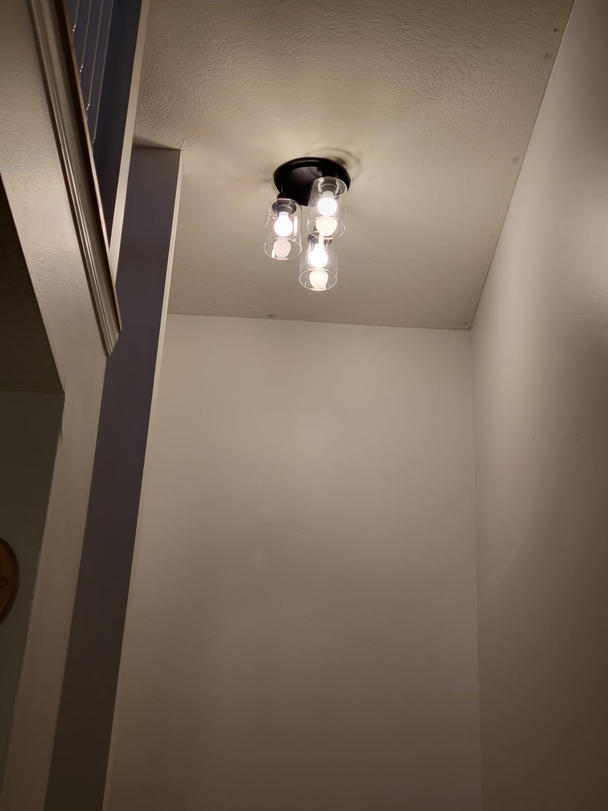 ROTTOGOON Semi Flush Mount Ceiling Light, Close to Ceiling Lights Fixtures, 3 Light Kitchen Ceiling Lights Fixtures with Glass Shades, Hallway Light Fixtures Ceiling Mount for Foyer, 9.9