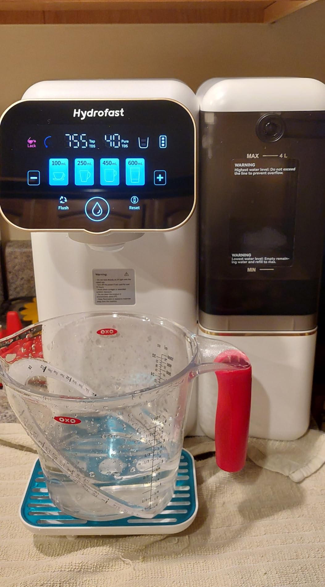 Countertop Reverse Osmosis Water Filter, UV 6 Stage RO Filtration System with Remineralization pH Balance, Portable Water Purifier for Kitchen, RV, Office, No Installation, B100 customer photo 1