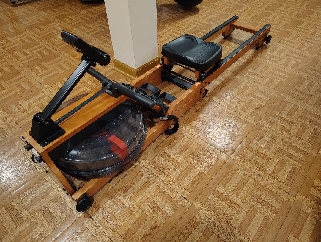Wenoker Water Rowing Machine, Foldable & Space-Saving, Immersive Water Rower | Water Resistance Adjustment, Monitor & Bluetooth, 350LBS Weight Capacity, Premium Solid Wood Frame customer photo 1