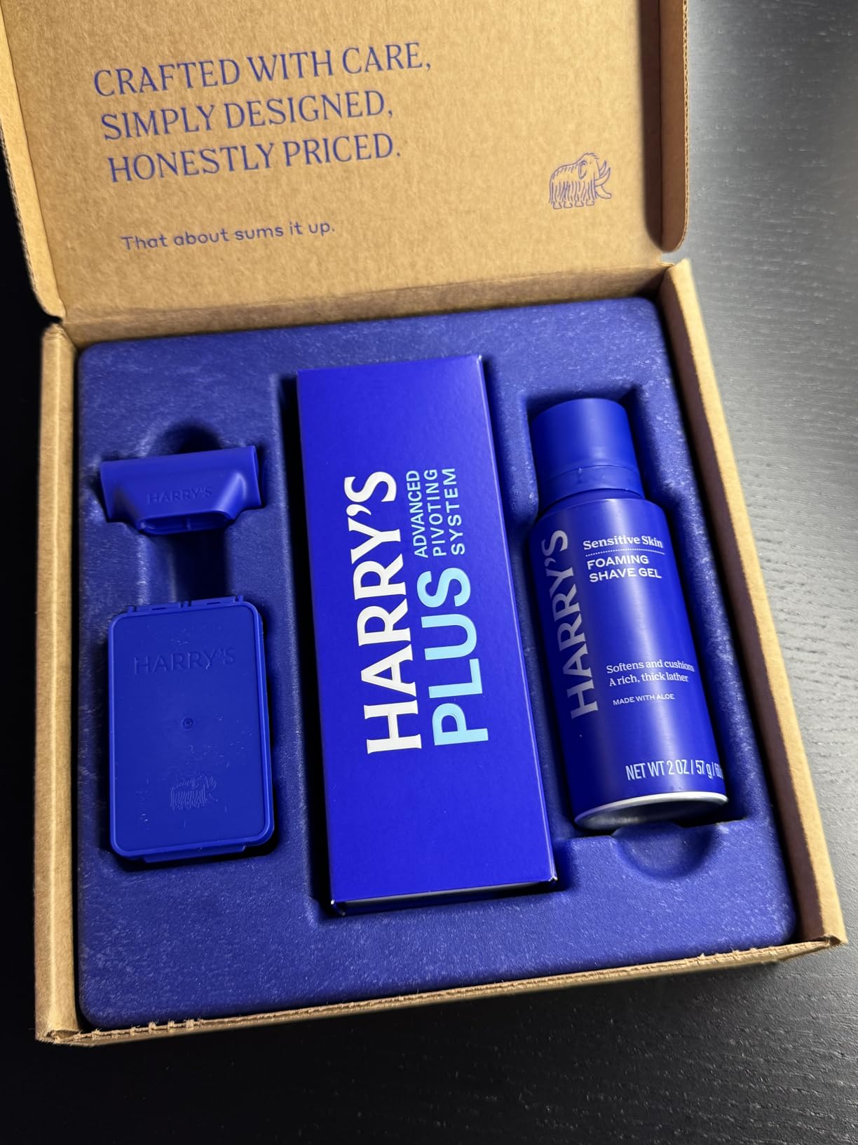 Harry's Plus Shaving Kit for Men - 5 Razor Blade Cartridges, 2 oz Shave Gel customer photo 2