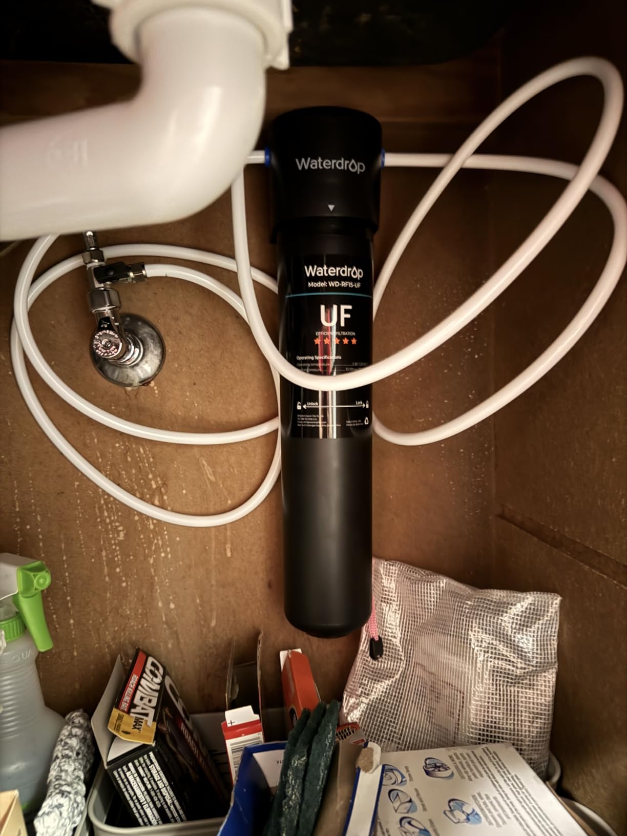 Waterdrop 15UA-PF Under Sink Water Filter System, Reduce 80+ Impurities | Reduce 99.9% PFOA, 99.8% PFOS, 96% Chloramine, Fluoride, VOCs, Chloroform, Connects Directly to Your Faucet customer photo 1