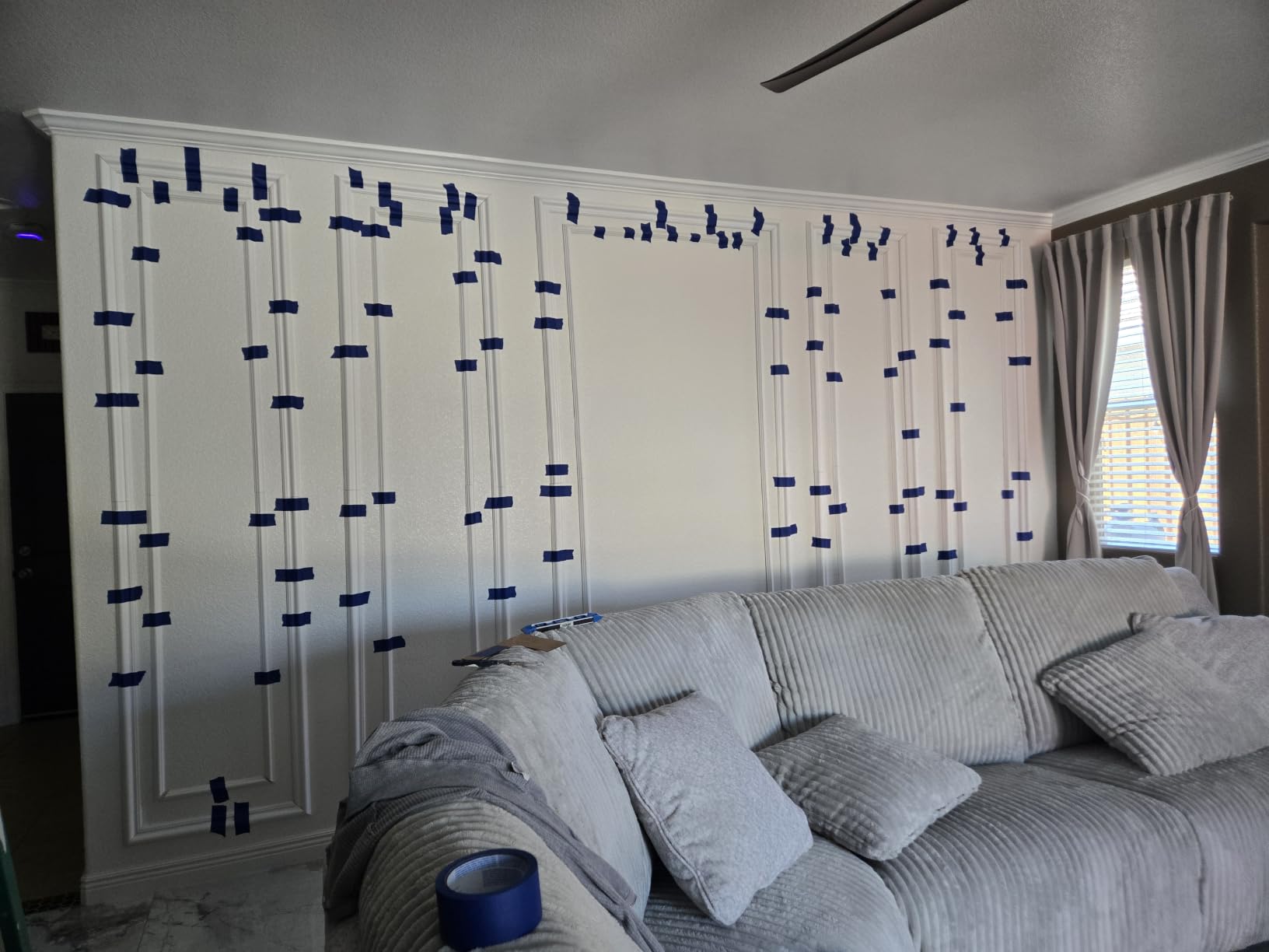 Art3d Pre-Cut Board and Batten Wainscoting Panel, Covers 10 ft, White customer photo 1