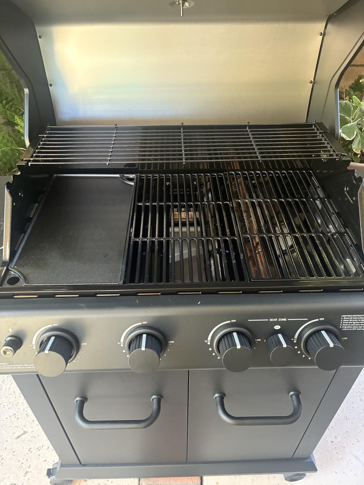 EWFEN Reversible Grill/Griddle, 16.7x9.5'' Pre-Seasoned Cast Iron Griddle Pan, Double Burner Cookware, Rectangular Stovetop Griddle with Handles, Flat Top Plate for Oven, Grill & Campfire customer photo 1