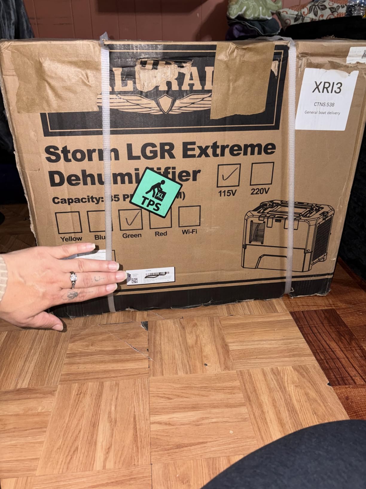 Smart WiFi LGR Commercial Dehumidifier 180 PPD (Saturation) with Hose, Industrial Dehumidifier with Pump, 6 Years Limited Warranty, cETL Listed, 85 PPD at AHAM, Flood Repair, Green customer photo 2
