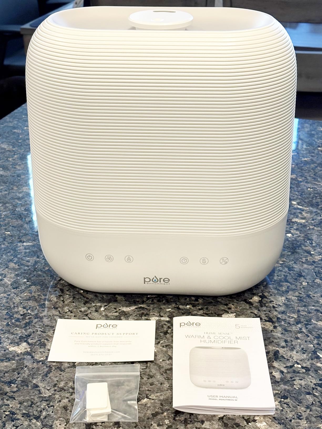 Pure Enrichment HUME Sense Warm & Cool Mist Top-Fill Humidifier, 2-Gal Tank, Up to 4.5 Days, Auto Humidity Sensor, 3 Mist Levels, Night Light, Aromatherapy, Sleep Mode & Auto Shut-Off customer photo 2