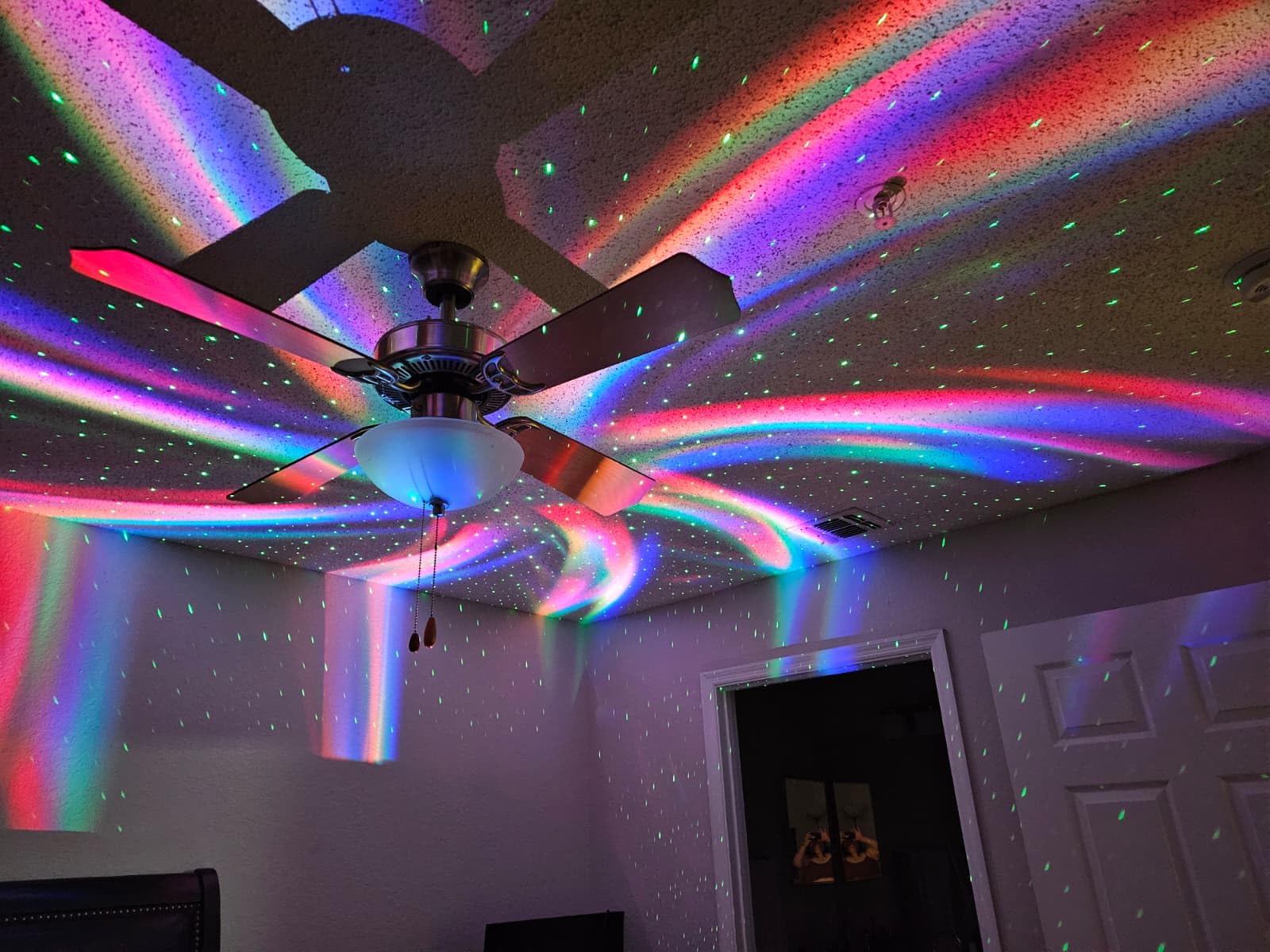 Rossetta Dual Lens Galaxy Star Aurora Projector Night Light for Bedroom customer photo 2