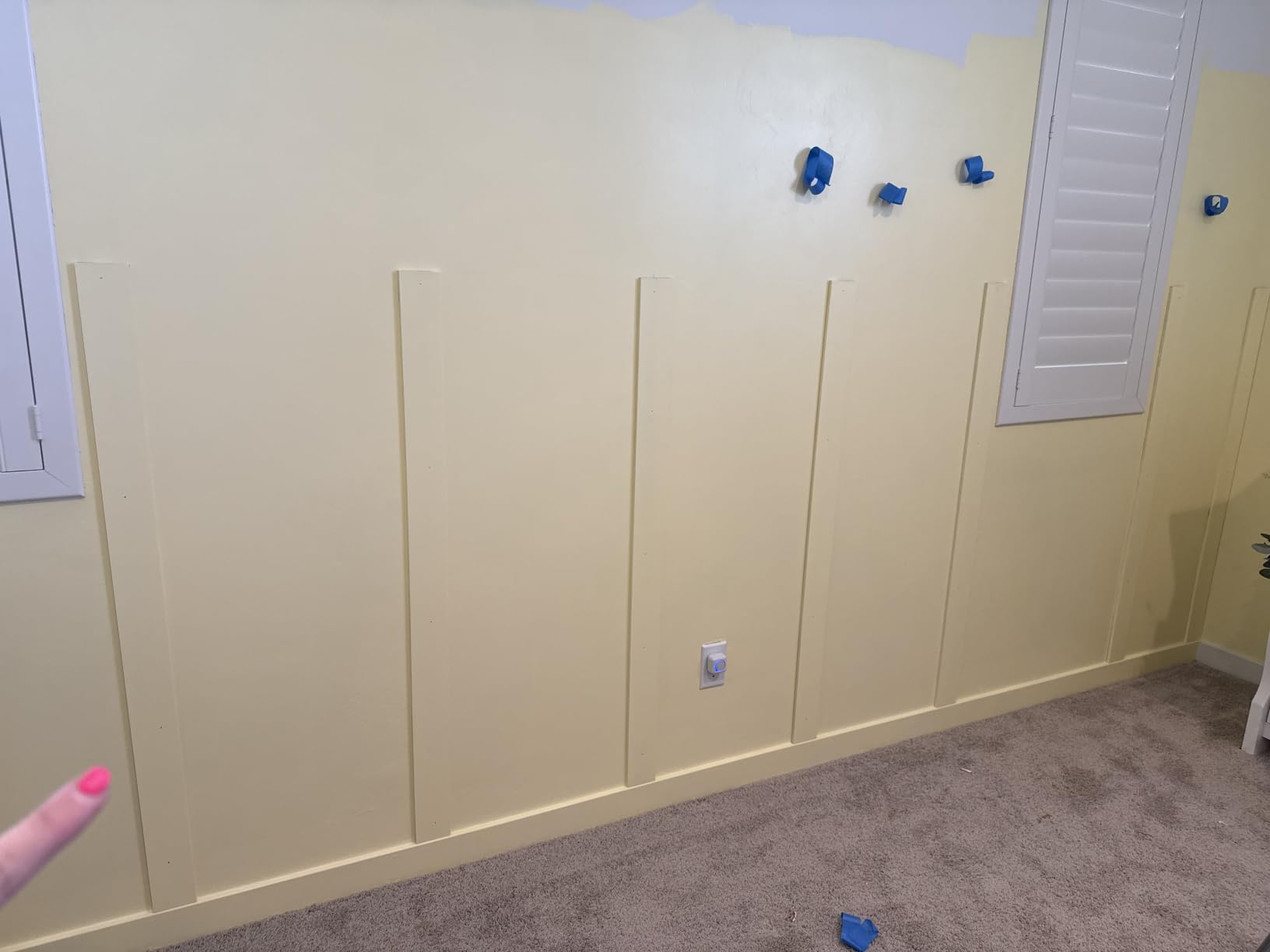 LONGKING Premade Board and Batten Wainscoting Kit, MDF Paintable Accent Wall Panels with Edge Trim, Pre-Cut Ready to Assemble Moulding for Interior Home Decor, Covers 93.93 x 56 in. customer photo 1