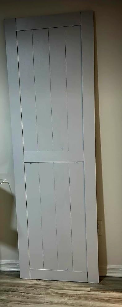 FREDBECK White Sliding Closet Door 60x80(Double 31inch),Bypass Door H Frame customer photo 1