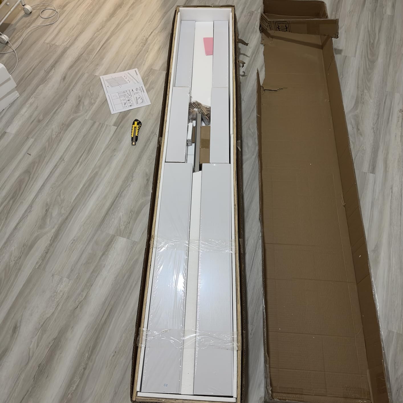 FREDBECK White Sliding Closet Door 60x80(Double 31inch),Bypass Door H Frame customer photo 2