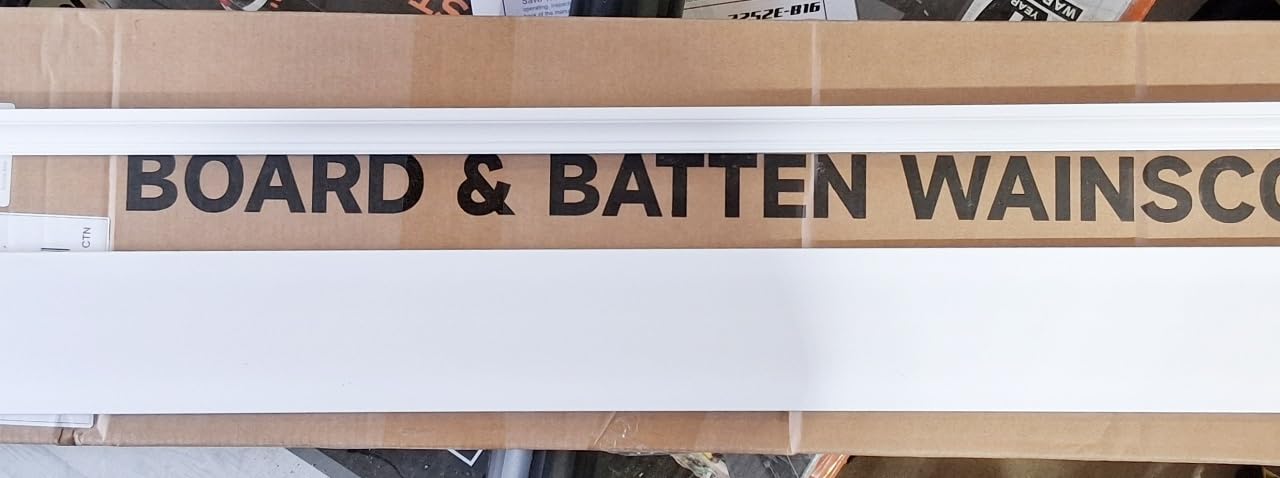 Board and Batten Wall Panel Kit,Paintable Wainscoting Panels Easy Install for Bedroom Living Room Hallway, Covers 94