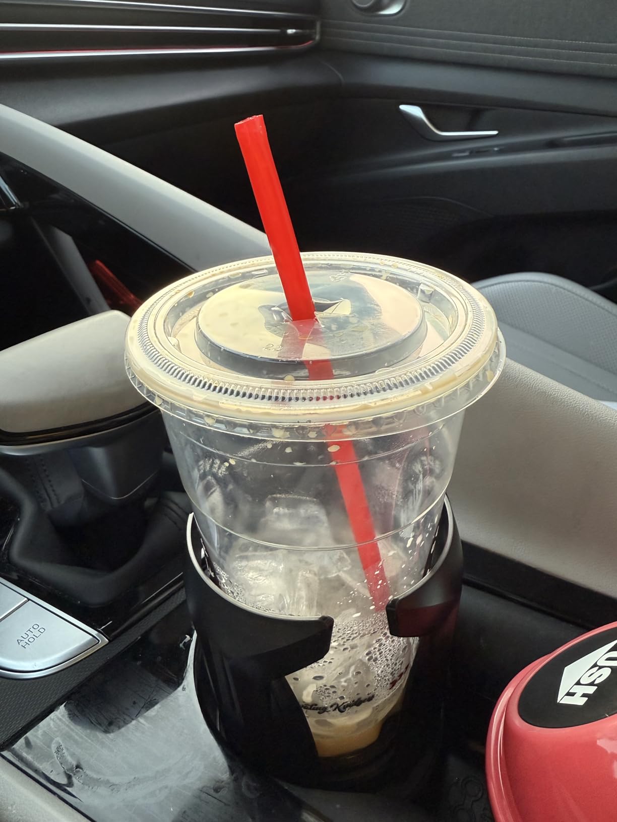 Cup Holder Expander (Adjustable Holder & Base, Auto-Fit Hold, One Button Open), Car Cup Holder Expander for Yeti, Hydro Flask, Nalgene, Owala, Bottles in 2.6