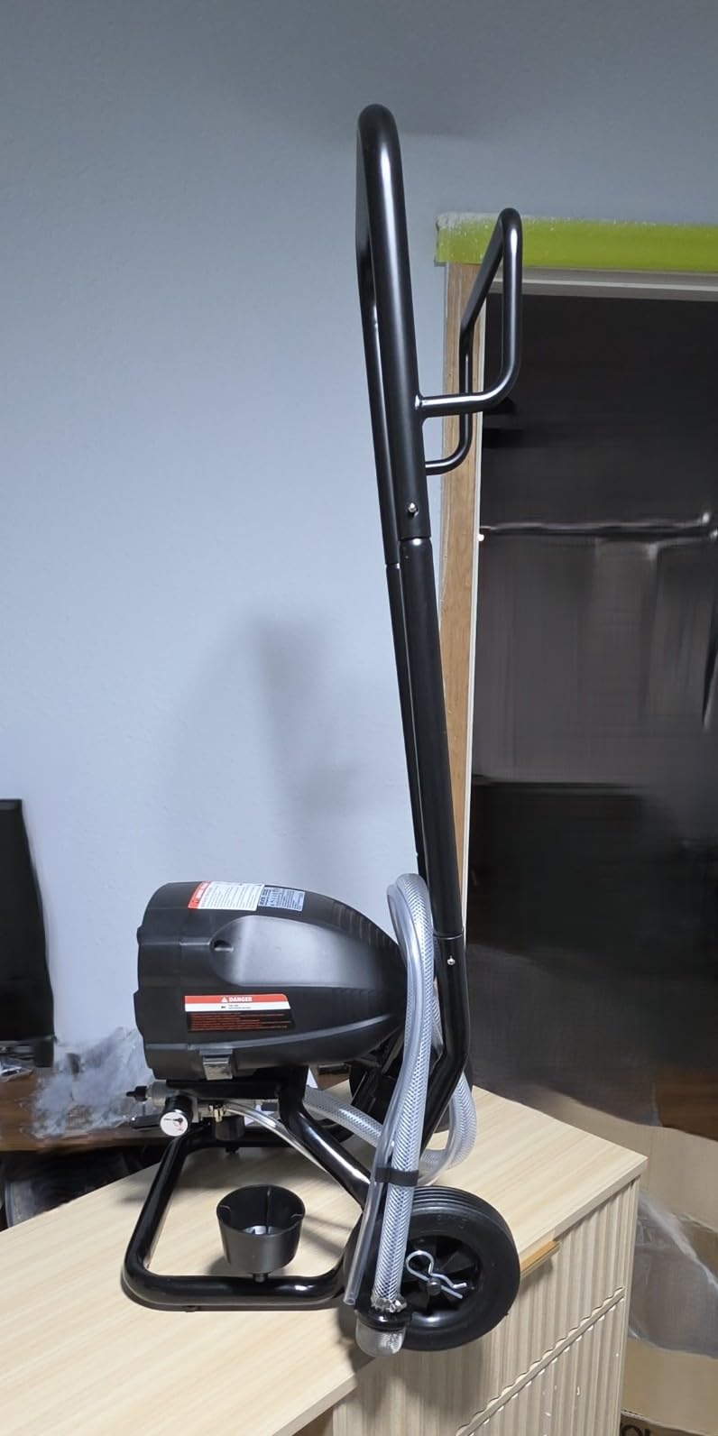 VEVOR Stand Airless Paint Sprayer, 650W, 3000PSI High Pressure Airless Sprayer with Cart, Cleaning Brush, Hose, Extension Rod, Nozzles, Electric Spray Paint Machine for House Exterior and Interior customer photo 2