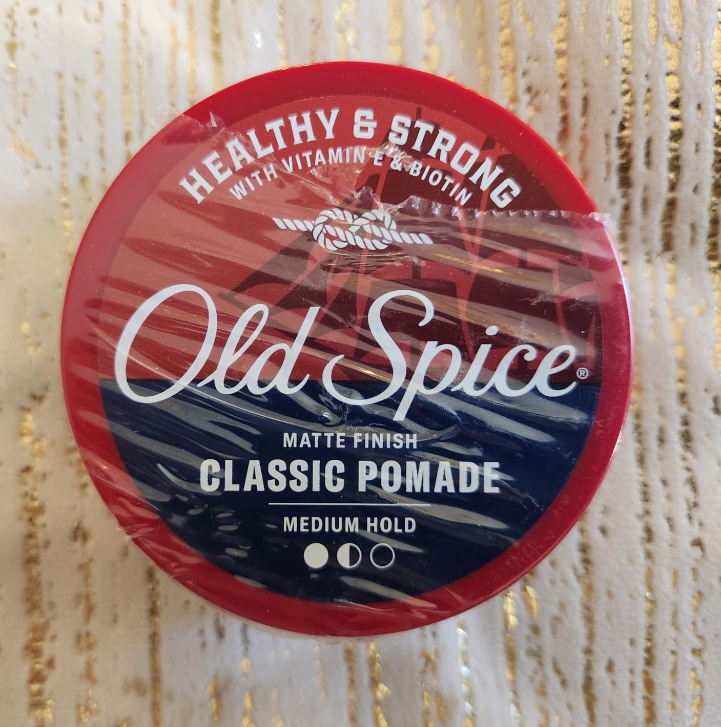 Old Spice Mens Hair Pomade, Healthy & Strong with Vitamin E & Biotin, Mens Hair Styling Pomade, Medium Hold, Matte Finish, 2.22 oz customer photo 2