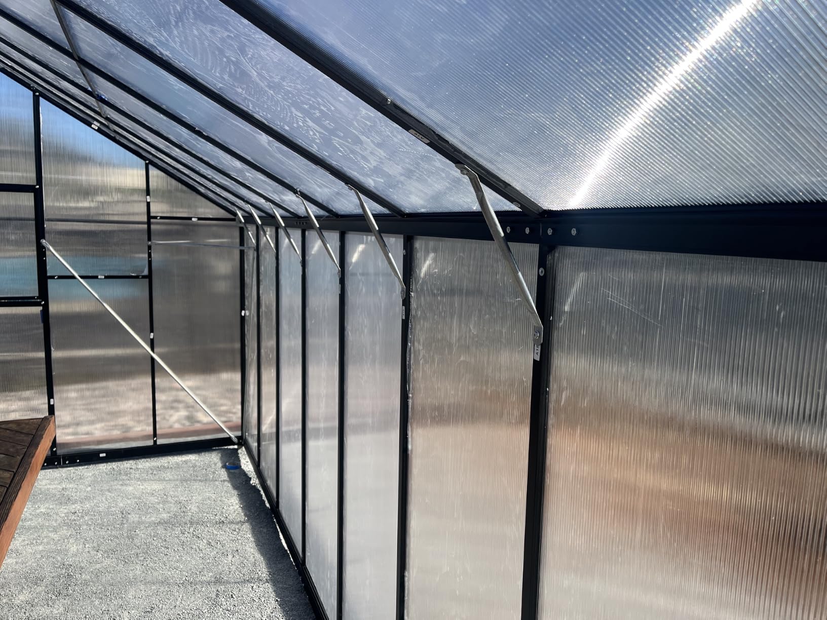 WKM 10x16 FT Walk-in Polycarbonate Greenhouse for Outdoors customer photo 2