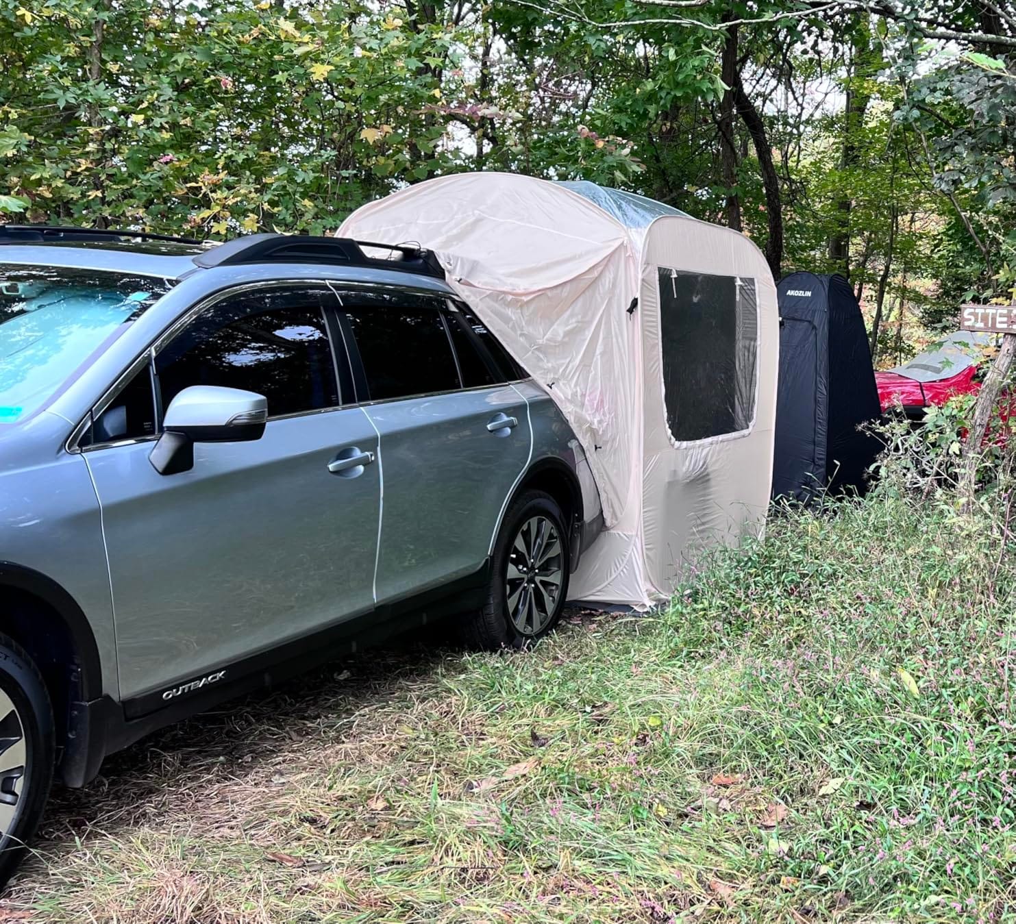 Alvantor® Tailgate SUV Tent for Cars – 6x6x6.6ft Waterproof & UV-Resistant Car Camping Tents with Full Mesh & PVC, Fits SUV, MPV – Portable Instant Setup Tent for 2-3 People customer photo 1