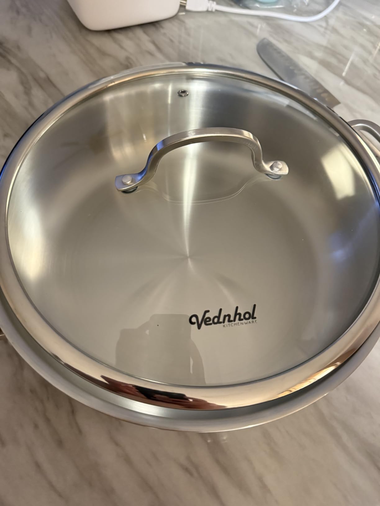 Saute Pan with Lid, 12 Inch 7QT Tri-Ply Stainless Steel Braiser Pan, Deep Frying Pan & Chef Skillet, Induction Compatible Cookware, Dishwasher & Oven Safe, Works on Gas and Ceramic Cooktops customer photo 1