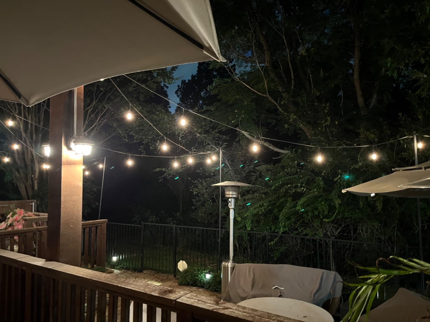 SUNTHIN 50FT Outdoor String Lights with 16 1W LED Bulbs customer photo 1