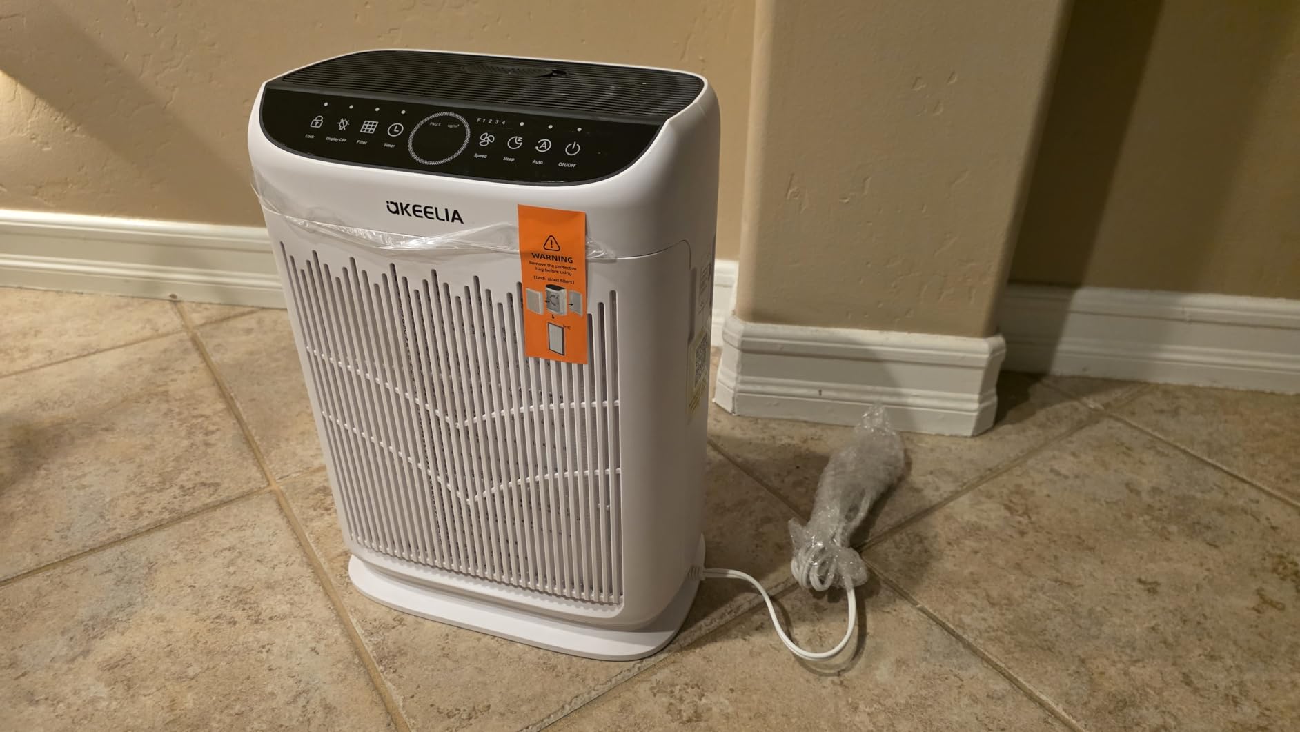Air Purifiers for Home Large Room Up to 3000 Ft² with Washable Filters,AKEELIA HEPA Double-Sided Air Purifier with PM2.5 Air Quality Sensor, Aroma,15dB Sleep Mode, Air Cleaner for Pets Bedroom,White customer photo 1