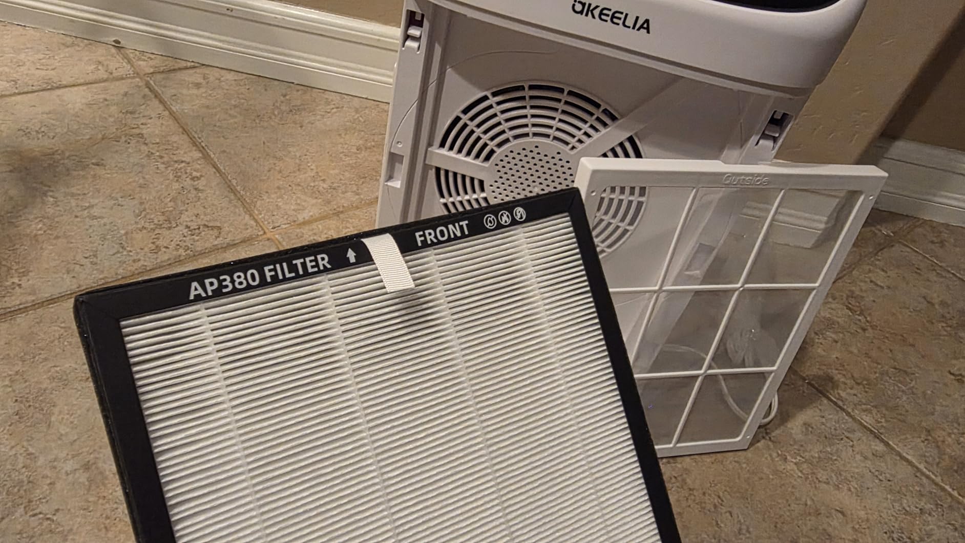 Air Purifiers for Home Large Room Up to 3000 Ft² with Washable Filters,AKEELIA HEPA Double-Sided Air Purifier with PM2.5 Air Quality Sensor, Aroma,15dB Sleep Mode, Air Cleaner for Pets Bedroom,White customer photo 2