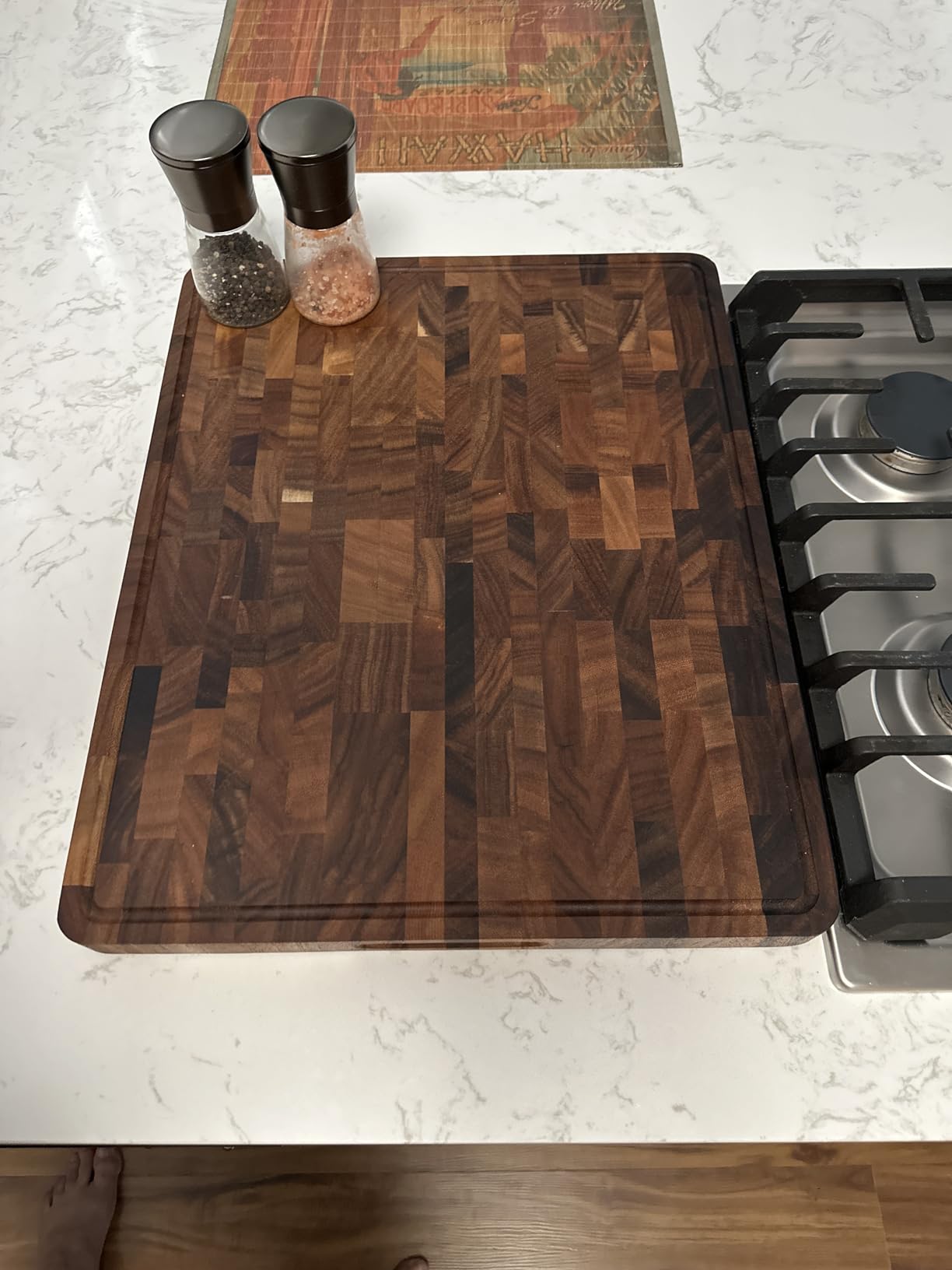 Walnut Wood Cutting Board for Kitchen, End Grain Chopping Boards customer photo 1