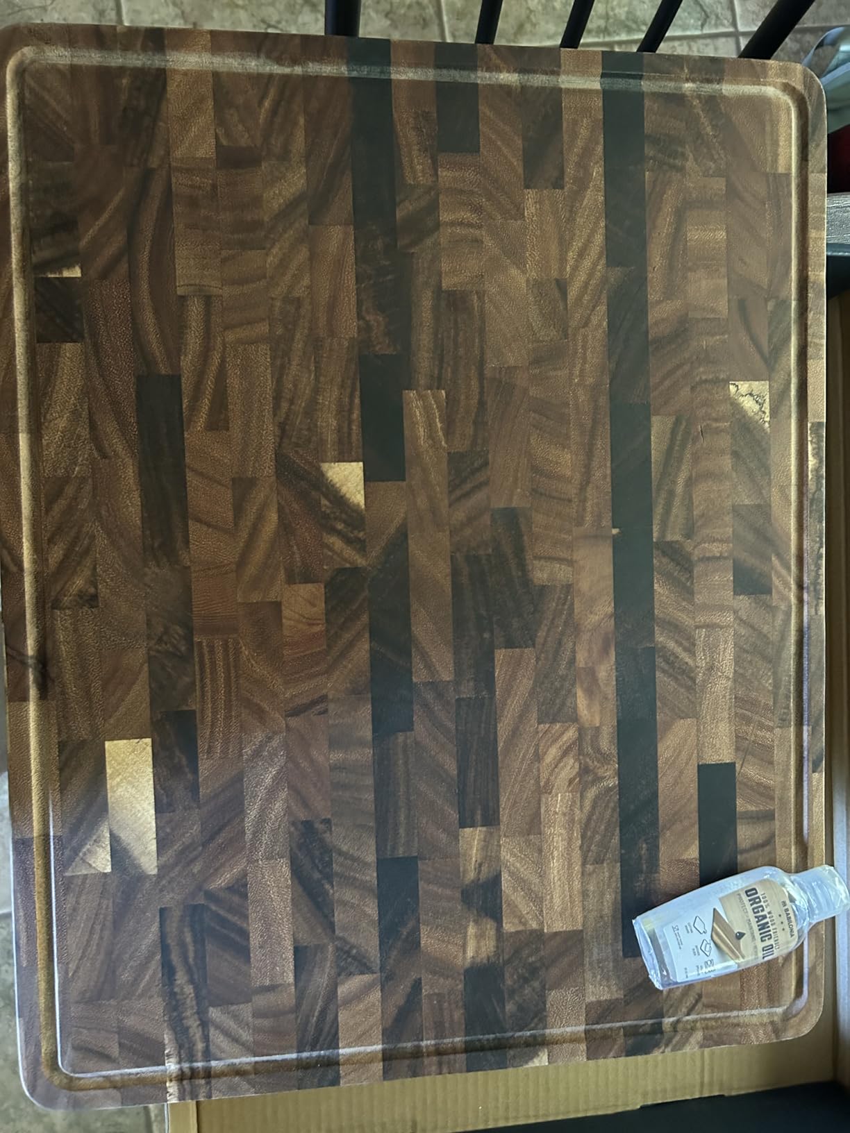 Walnut Wood Cutting Board for Kitchen, End Grain Chopping Boards customer photo 2