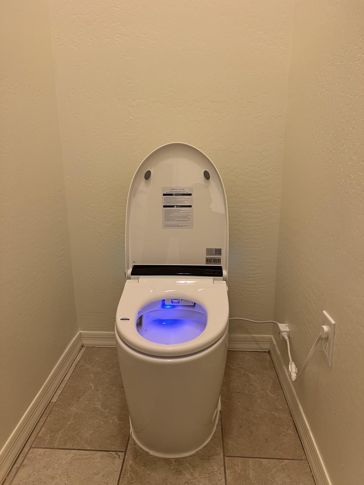 Smart Toilet with Bidet Built in, Heated Seat & Dual Auto Flush, Foot Sensor, Tankless Modern Elongated Electric Toilet with Warm Water Wash, Air Dryer, LED Display & 1000g MaP Flush, 1.28 GPF customer photo 1