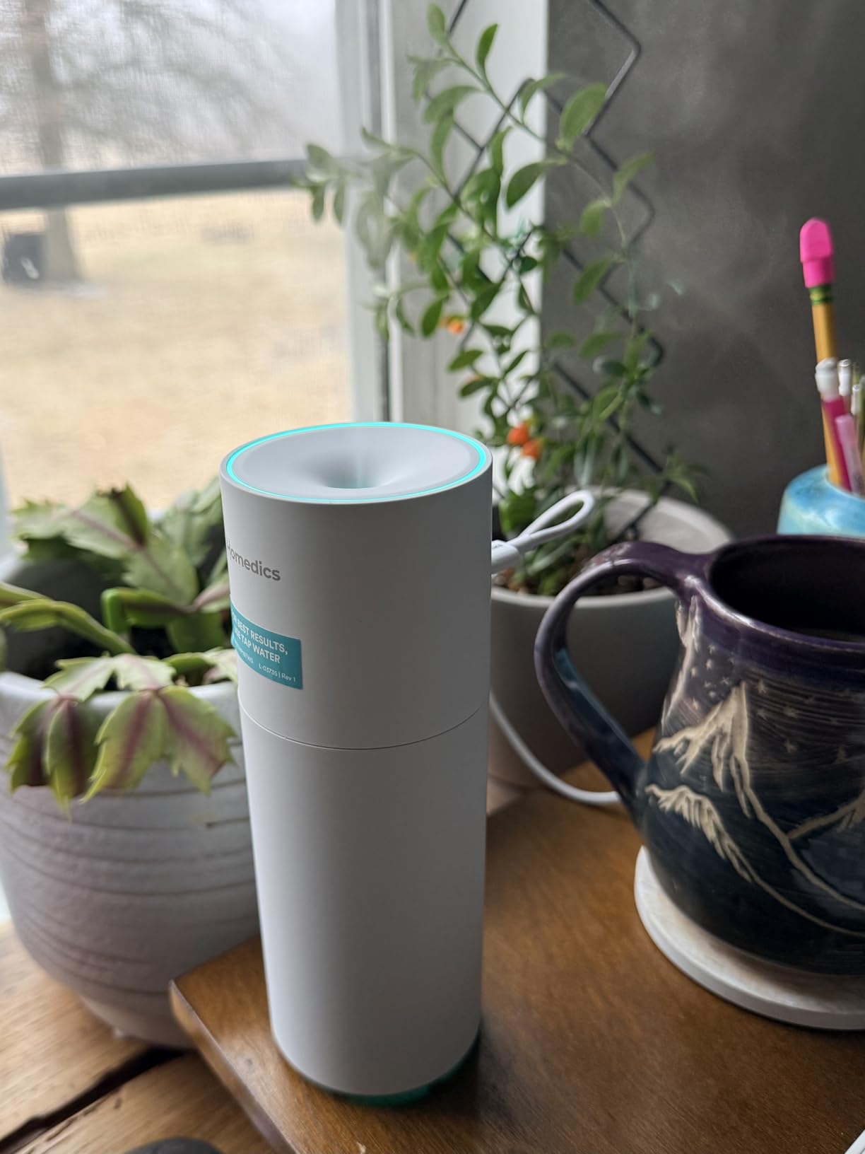Homedics Portable Humidifier Small Ultrasonic Cool Mist (Gloss Black) customer photo 2
