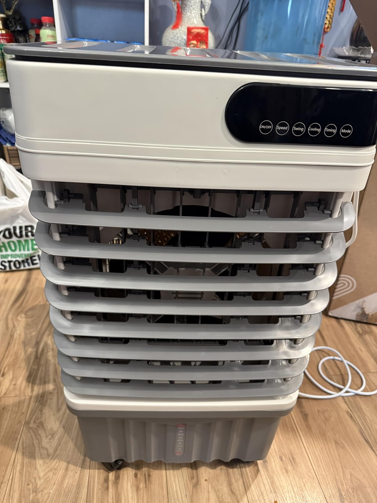 Swamp Cooler Air Conditioners, Large 18.5-Gal Tank for 7d Cooling, 4-IN-1 Portable Evaporative Cooler with LED Touch Screen, 3 Fan Speeds,12H Timer and Remote, 1000 sq ft, Ideal for Large Rooms customer photo 2