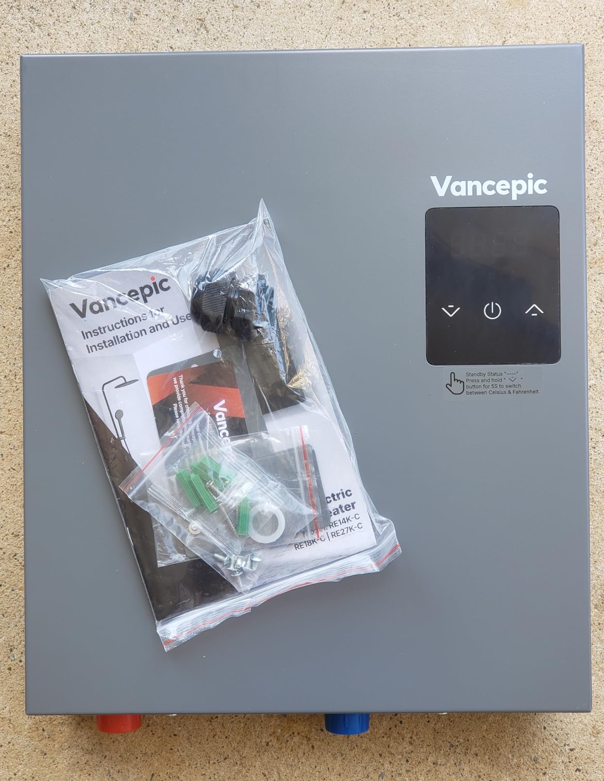 Vancepic 27kW Electric Tankless Water Heater 240V Whole House | Whole house hot water solution for 4+ people, supports multiple outlets with energy-saving self-modulation customer photo 1