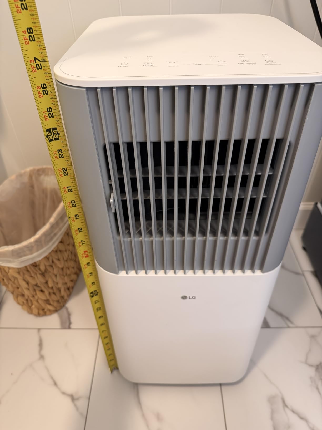 LG 5,000 BTU SACC (8,500 BTU ASHRAE) Portable Air Conditioner, 115V, Cools 150 Sq.Ft. (10' x 15' Room Size), Quiet Operation, LCD Remote Control, and Window Installation Kit, White & Gray customer photo 2
