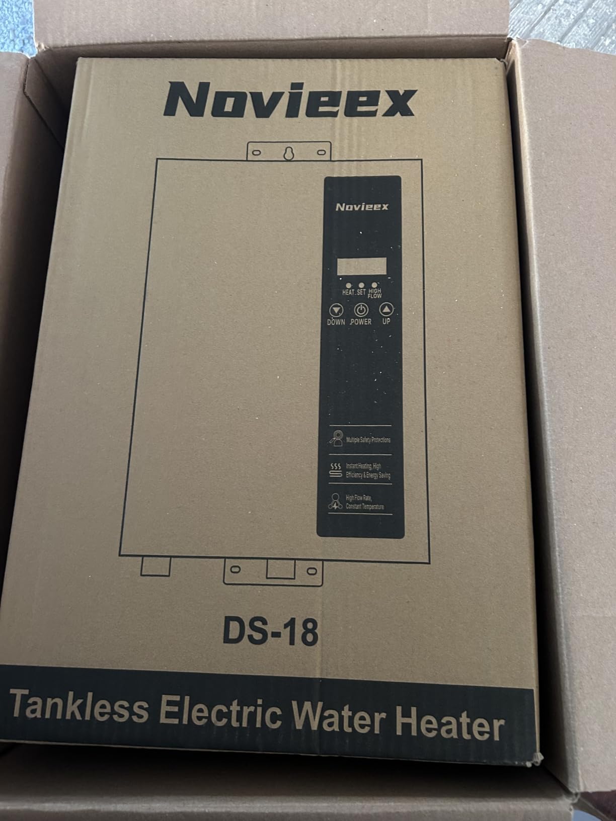 13kW Tankless Water Heater Electric, NOVIEEX 240V 3s Instant Hot Water Heater, Flow Rate Max 3.6 GPM, Supply for 1-2 Points, Indoor Installation customer photo 2
