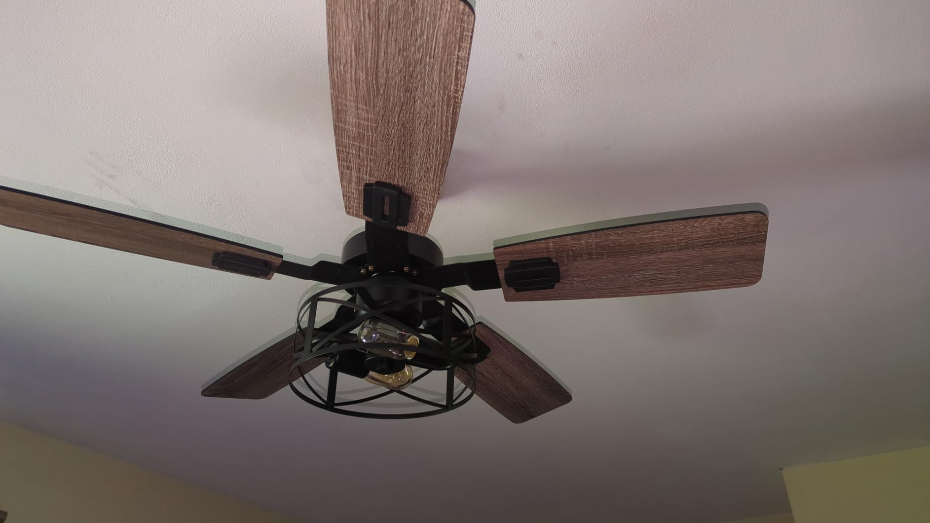 Depuley 72-Inch Ceiling Fans with Lights: Large Ceiling Fans Dual Finish 8 Blades - Rustic Ceiling Fan with Remote Control for Farmhouse Living Room Outdoor Porch Noiseless (Black Walnut) customer photo 1